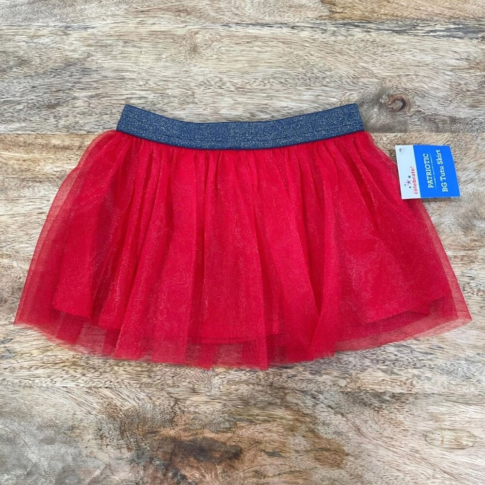 5/$20 NEW 12M Girls Patriotic Red & Blue Tutu Skirt